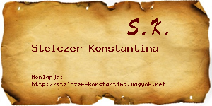 Stelczer Konstantina névjegykártya